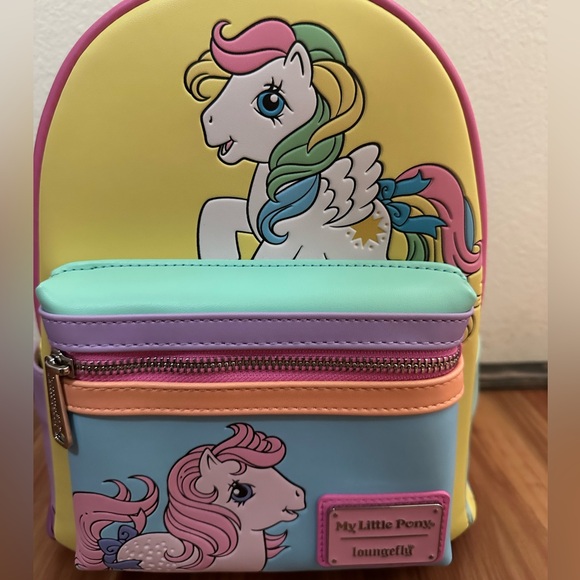 NWT Loungefly My Little Pony Kids Color block Backpack - Multicolor - Picture 2 of 4